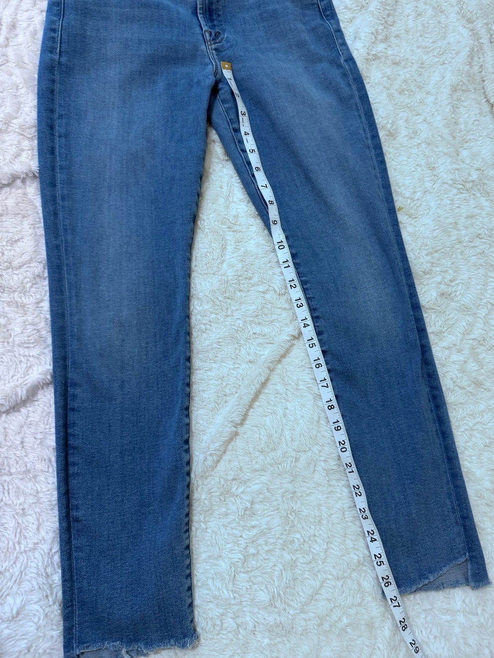 MOTHER Straight Leg Jeans in Medium Blue Wash - Picture 3 of 9